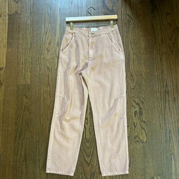 Women's Bohme Small Orange Ankle Jeans Denim Sinead Pants in Coral - Picture 2 of 8